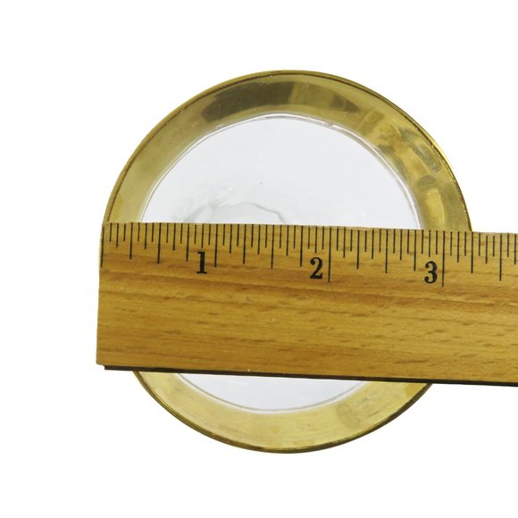 Vintage TWO (2) Tiffin? Minton? Gold Encrusted Band Clear Optic 6.75" Glasses - Picture 12 of 12